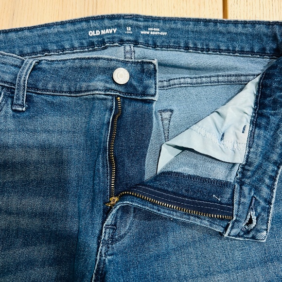 Old Navy Jeans Womens 12 Tall long Blue Mid-Rise Wow Boot-Cut Stretch Denim - Picture 6 of 12